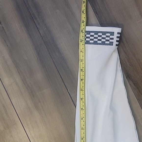 Shuudi brand tropical men's long sleeve linen shirt white green blk embroidery - Picture 14 of 16